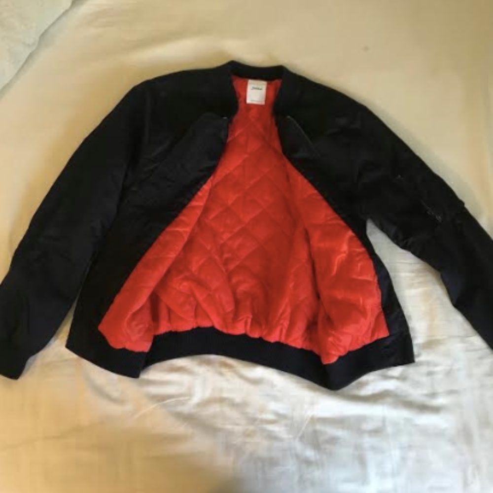 Bomber Jacket - navy/orange